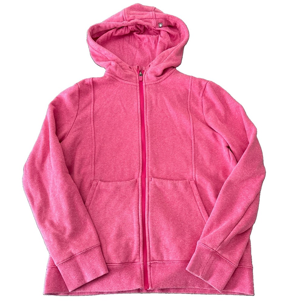 FIGS Hoodie Sweatshirt Womens M Pink Full Zip Workwear Jacket **No drawstring**